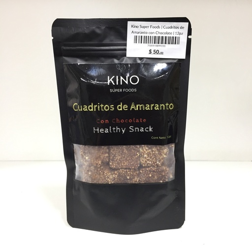 Cuadritos de Amaranto con Chocolate | Kino 12 pz