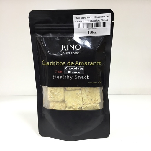 Cuadritos de Amaranto con Chocolate Blanco | Kino 12 pz