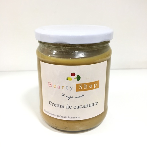 Crema de Cacahuate Hearty Shop | Canela y Sal 500 g