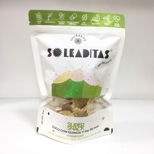 Coco con Quinoa y Sal de Mar Hojuelas | Soleados 90 g