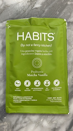 Sobre Probiotico Matcha Vainilla | Habits 30.5 g